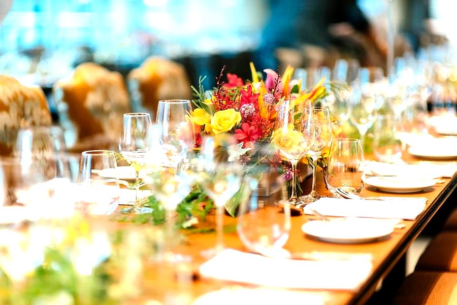 An elegantly styled table setting for a private event
